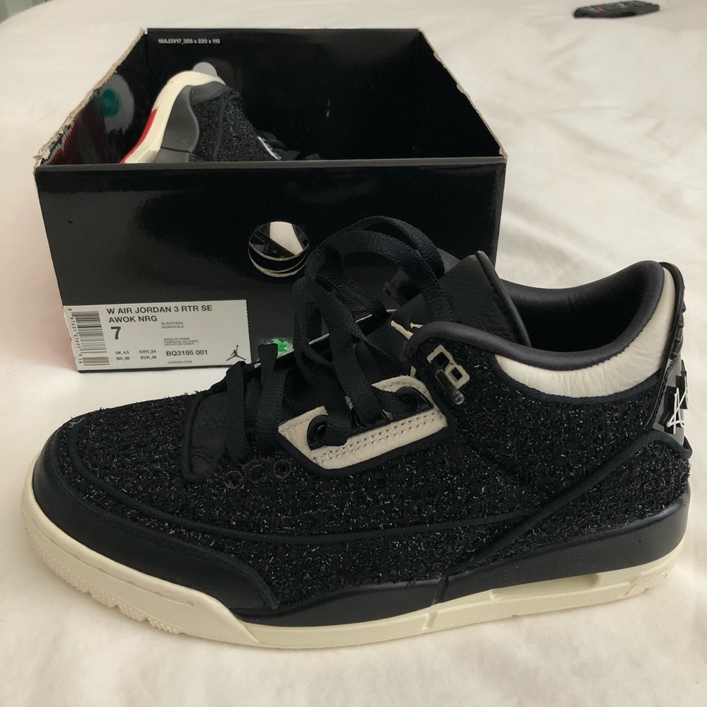 Jordan 3 Retro AWOK Vogue Black (7W)